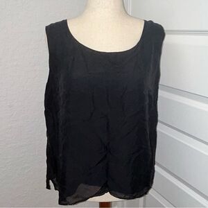 Citron Silk Sleeveless Tank Blouse Shirt Top